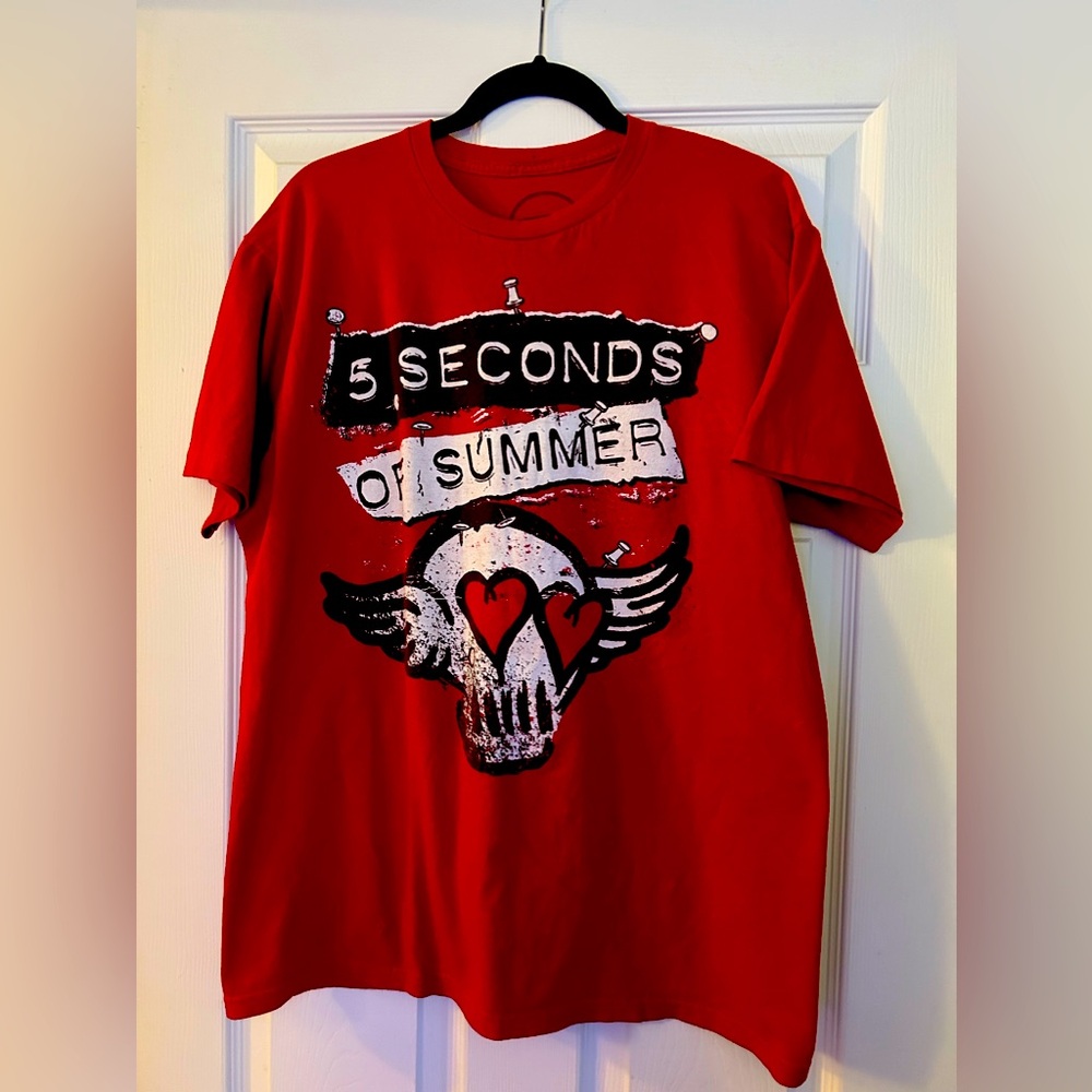 5 Seconds Of Summer - XL - Red T-Shirt/Top